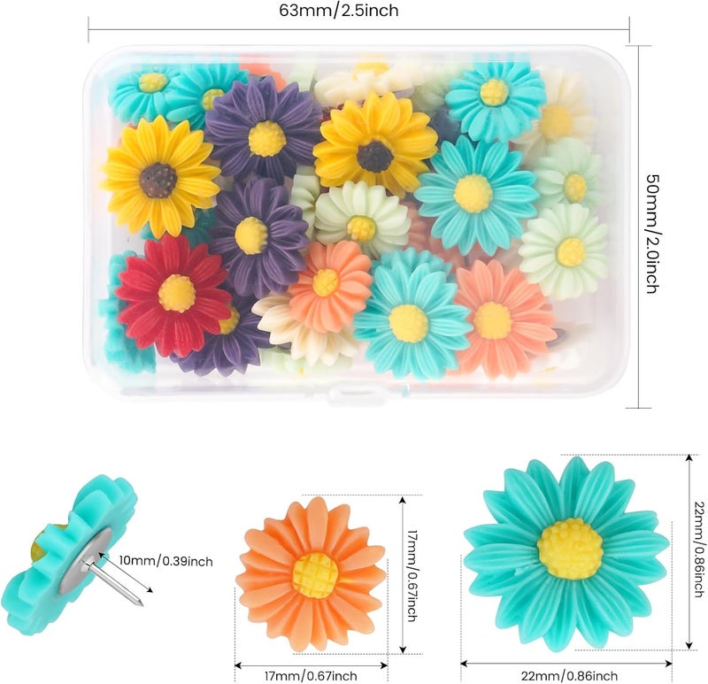 Temoyj Decorative Thumb Tacks 24 Pcs Colorful Cute Pushpins for CorkBoard,Feature Wall, Office Organization or Home¡­ (Butterfly) - Image 2